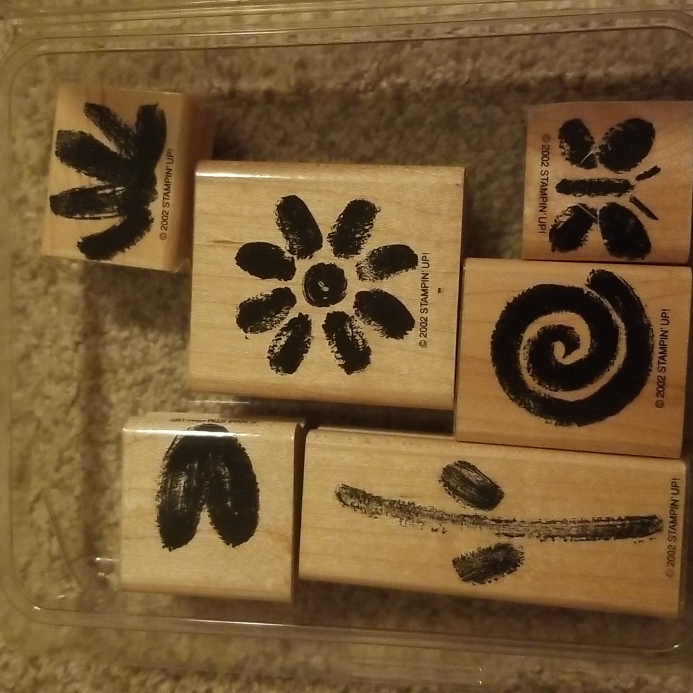 Stampin Up Two-Step Stampin Painted Garden wooden stamp set.